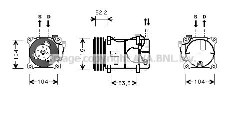 AVA QUALITY COOLING kompresorius, oro kondicionierius VOK053